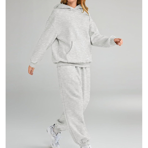 Conjunto Deportivo de Invierno para Mujer, Ecológico, de Secado Rápido, al por Mayor, Sudadera Ligera de Algodón, Pantalones Deportivos Transpirables - Product Image 2