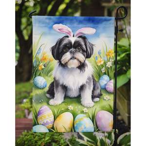 Shih Tzu Pascua huevo caza jardín bandera Multicolor buzón decorativo patio Banner para Patio ilustraciones para patio y césped signo - Product Image 3