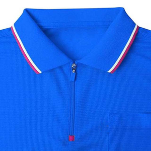 Men Custom Embroidery Zipper Cotton Polyester Zipped Polar Fleece Half Quater <b>Zip</b> up T-<b>shirt</b> for men - Product Image 4