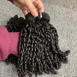 Extensiones de Cabello 100% virgen vietnamita de la mejor calidad de lujo para estilo de onda de agua rizado Pixie para mujeres negras - Product Image 5