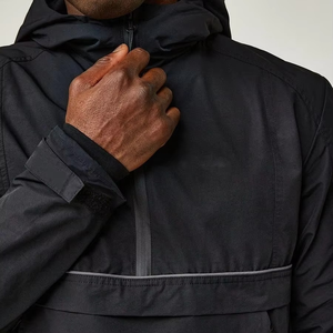 Chaqueta Cortavientos Deportiva Impermeable con Capucha y Cierre para Hombre, OEM ODM, Logotipo Personalizado, Ligera - Product Image 4