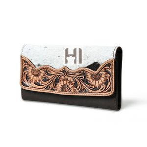 Trending Cowhide Hairon Women's <b>Wallet</b> Leather <b>Wallet</b> Western Fashion <b>Wallet</b> Custom Logo Made in India OEM Multiple Slot RFID - Product Image 2