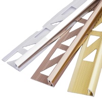 Profilés de garniture de carreaux en aluminium de haute qualité avec découpe CNC personnalisée, finition durable et élégante pour sols et murs