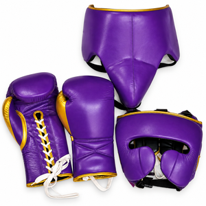 Nuevos Guantes de Entrenamiento de Kick Boxing Profesionales con Cierre de Cordones Dorados y Logotipo Personalizado, Transpirables y de Cuero Genuino - Product Image 5