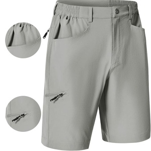 Custom logo Mens Workout Athletic Cargo Shorts Front Logo Spandex/Polyester Canvas Fabric Quick Dry Mid Waist Drawstring Closure - Product Image 6