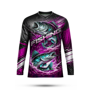 Camiseta de Manga Larga para Hombre, Sublimada con Diseño Personalizado, Protección UV, Talla Grande, Estampada, Transpirable, de Alta Calidad y Cómoda, de Poliéster - Product Image 3