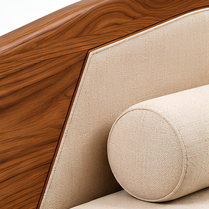 Sofá Cama de Madera de Lujo Personalizado, Moderno y Tapizado, para Vestíbulo de Hotel, Villa, Resort, Apartamento, Muebles para Hostelería - Product Image 6