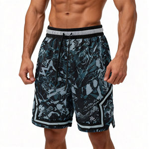 Pantalones Cortos Deportivos de Malla de Doble Capa con Logotipo Personalizado Estilo Urbano, Pantalones Cortos de Powerlifting con Sublimación de Moda para Deportes, Diseño Sólido - Product Image 5