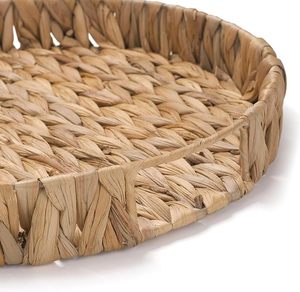 Water Hyacinth Serving Tray Handmade Woven Storage <b>Basket</b> Tray Eco Friendly Home Decor OEM Manufacturer Vietnam - Product Image 3
