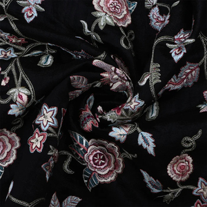 Malty embroidery fabric custom fabric fancy fabric apparel fabric for kaftan abaya dress wholesale export supplier global supply - Product Image 2