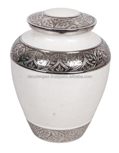 Urna de metal única, urna de cremación de alta calidad, suministros funerarios clásicos para cenizas de adultos terminadas - Product Image 4