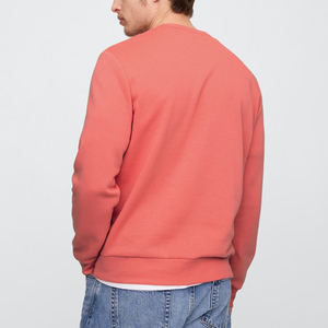 Sweat-shirt à col rond pour homme grande taille, coupe classique, imprimé logo flamme sur le devant, vêtement décontracté d'automne, 100% coton, pull tricoté - Product Image 6