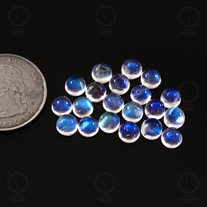 ANAM EMPORIUM Cabujones de Piedra Lunar Arcoíris Natural 6mm 1.10 Quilates, Piedra de Nacimiento de Junio con Juego de Color, Certificado por Terceros, para Fabricación de Joyas - Product Image 2