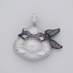 Shadow Ninja <b>Iced</b> <b>Out</b> Pendant Necklace Fine Jewelry Pendants & Charms VVS Moissanite 925 Sterling Silver <b>Chain</b> - Product Image 3