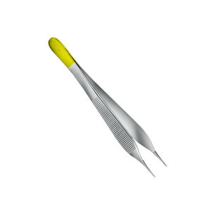 Pinzas Adson de 4.34 Pulgadas con Insertos Rectos de Carburo de Tungsteno, Pinzas Quirúrgicas con Mango Amarillo, Instrumento Médico Clase I - Product Image 4