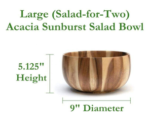 Bol à salade en bois d'acacia jetable grand format, populaire et à prix réduit, idéal pour la cuisine domestique - Product Image 3