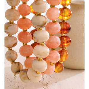 Collier artisanal en résine écologique, forme personnalisée, perles en forme de cœur, collier à plusieurs brins, bijoux statement, artisanat d'ange, Saint-Valentin - Product Image 6