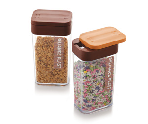 Ensemble de salières et poivrières en plastique, double distributeur, résistant à la poussière, anti-fuite, qualité alimentaire, outils pour herbes et épices - Product Image 5