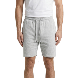 Shorts Bermuda en Coton et Polyester Gris Personnalisables avec LOGO, Taille Élastique à Cordon, Couleur Unie, Tricotés, Respirants, Poches, Taille Mi-Haute, Idéaux pour la Salle de Sport - Product Image 2