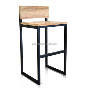 Taburete de Barra Comercial de Metal de Diseño Industrial, Estilo Antiguo, para Cocina, Parque o Bar - Product Image 1