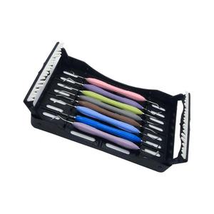 Kit d'instruments de restauration pour composites antérieurs et postérieurs ARTE, 10 pièces, manche en silicone, Shuja Surgico - Product Image 6