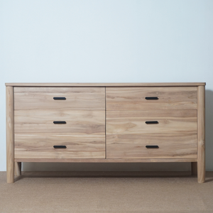 Cómoda Moderna de Madera de Teca Sólida de Buena Calidad con 6 Cajones para Dormitorio de Hospital - Product Image 4