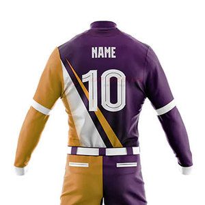 Full Button Sublimated Breathable 100% Polyester Baseball Jerseys Custom Logo Long Sleeves Team Shirts Professional Sportswear - Product Image 5