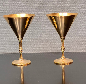 แก้วไวน์วินเทจลายนูน แก้ววิสกี้ตกแต่ง แก้วโลหะคลาสสิกสำหรับบาร์ที่บ้าน งานปาร์ตี้ ตกแต่งโต๊ะ - Product Image 1