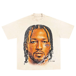 <b>Men's</b> 100% Cotton Short Sleeve T-Shirt with Silk Screen Printed Photo Print Face Design Formal Regular Fit <b>Turtleneck</b> - Product Image 1