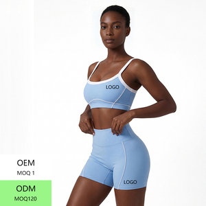 2026 New Design Yoga Set Bra and Shorts High Quality <b>Women</b> Gym Wear Custom Sports Wear Sports <b>Vest</b> Suit <b>for</b> Running Fitness - Product Image 2