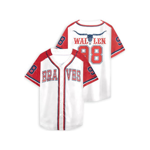 Camiseta de Béisbol para Hombre, Diseño de Calavera de Vaca, Cuello en V, Estilo Country Vintage, Jersey con Botones, Manga Corta, Transpirable, de Secado Rápido, Poliéster/Algodón - Product Image 2