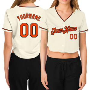 Lightweight Women Crop <b>Baseball</b> Jersey Sublimated Mesh Breathable Anti-Wrinkle Quick Dry Customizable High Quality Wholesale - Product Image 4