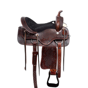Premium Western Riding Saddle Comfortable Horse Tack Ranch Equipment Genuine Leather OEM Manufacturer Luxury <b>Equestrian</b> saddles - Product Image 1