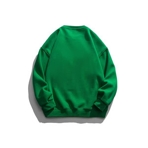 Pull ras du cou unisexe 300gsm grandes tailles hiver Logo personnalisé doublé coton polyester blanc solide technique de lavage - Product Image 6