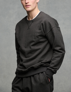 Sweat-shirt en molleton 100 % coton de qualité supérieure pour homme, avec logo personnalisé, 350 GSM, plusieurs options de couleurs, coupe classique – Meilleures ventes - Product Image 5