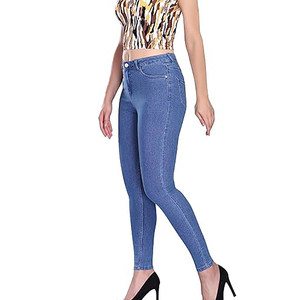 Ladies Classic Blue Denim Pants Skinny <b>Jeans</b> Sexy Slim Fit Breathable Pants High <b>Waist</b> Straight Denim <b>Jeans</b> with Cute Style - Product Image 3