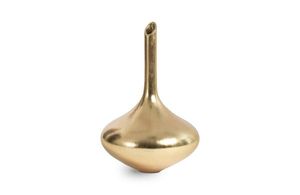 Luxury Modern Customizable Aluminum Tabletop <b>Vase</b> with Textured Finish <b>Gold</b> Tone Decorative Metal <b>Vase</b> Handmade - Product Image 2
