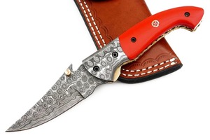 Couteau pliant de poche de haute qualité, artisanal, style Viking, OEM, 67 couches, forgé, à pointe clip, manche en os, usage quotidien - Product Image 3