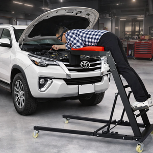 Cama de trabajo plegable para mecánicos con plataforma acolchada, ajustable, para camiones, SUV, garajes y talleres GAPGAR045 - Product Image 1