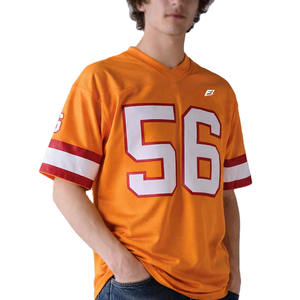 Maillot de football américain tendance personnalisé par sublimation, design haut de gamme, logo brodé, coupe oversize, style streetwear - Product Image 1