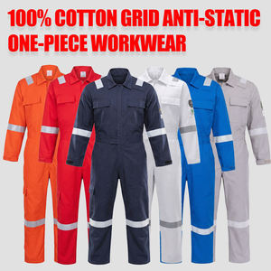 Overoles de Trabajo Antiestáticos y Resistentes al Fuego con Tiras Reflectantes, Uniforme de Seguridad Industrial, Ropa Protectora FR para Hombres y Mujeres - Product Image 1
