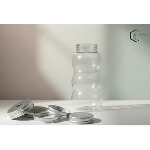 Pot en plastique PET de 500 ml en forme de bonhomme de neige avec couvercle à vis en aluminium, emballage alimentaire OEM pour collations, bonbons, noix, fabriqué au Vietnam - Product Image 6