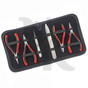 Stainless Steel Jewelry <b>Bench</b> <b>Tools</b> 6-Piece High Performence Pliers Kit Ergo Handles Chain Flat Nose Plier Side Cutter Scoop - Product Image 2