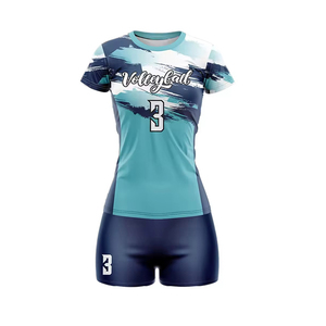 Ensemble d'uniformes de volley-ball personnalisés pour femmes, design éclaboussures d'eau rouge et jaune, manches courtes, kit professionnel - Product Image 5