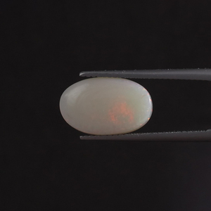 Opale blanche naturelle, pierre précieuse en vrac, 3,25 carats, taille ovale 15x9mm, 3mm, certifiée IGI, cirée/huileée, polie, légère, d'Inde, pour la joaillerie - Product Image 1