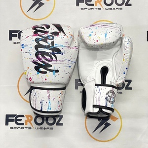 Gants d'entraînement MMA Fairtex noir et blanc à fermeture auto-agrippante, modèle professionnel très tendance, best-seller - Product Image 2