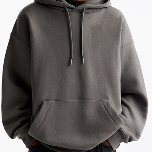 Sweat à capuche en coton uni, coupe décontractée, de bonne qualité, prix de gros abordable - Product Image 3