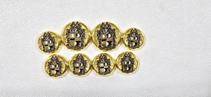 Boutons personnalisés de haute qualité ALPHA PHI ALPHA pour blazers, couleur or, 8 boutons, vente en gros - Product Image 4
