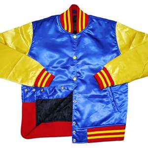 Chaqueta Universitaria Bordada en Satén Personalizada, Chaqueta de Béisbol Varsity de Seda, Chaqueta Bomber de Satén para Hombre con su Propio Diseño - Product Image 6