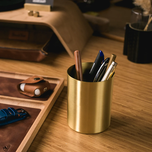 Organizador de Escritorio de Latón para Lápices y Bolígrafos, Portaplumas Decorativo, Fabricante con Precios Más Bajos - Product Image 1